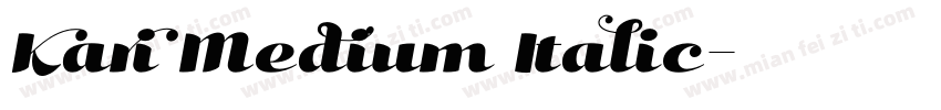 Kari Medium Italic字体转换